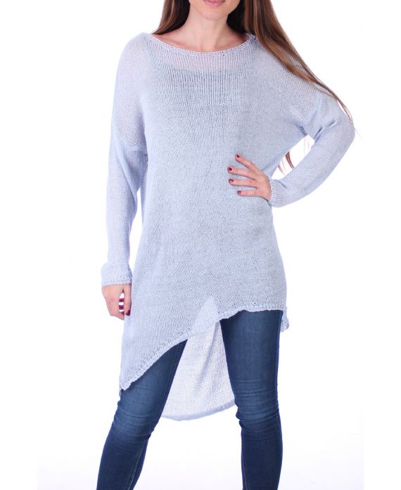 PULLOVER TUNIKA FEINE MASCHE 0500 BLAUEN HIMMEL