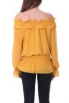 BLOUSE SHOULDERS DENUDEES 0503 MUSTARD