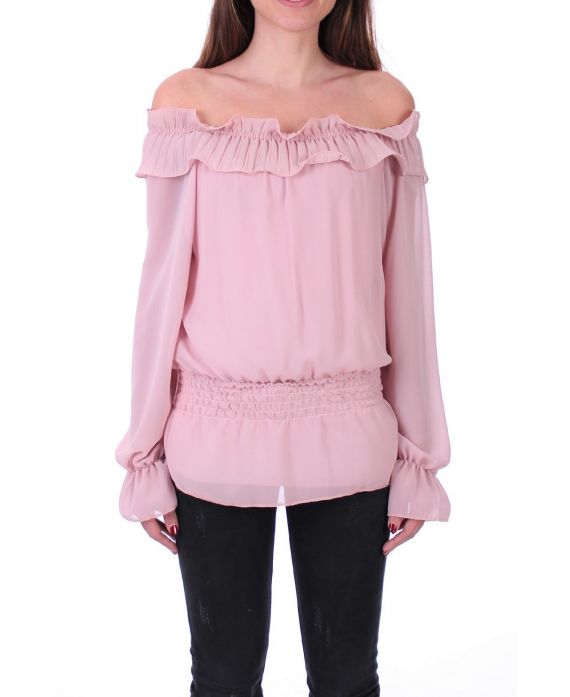 BLOUSE SCHOUDERS DENUDEES 0503 ROZE