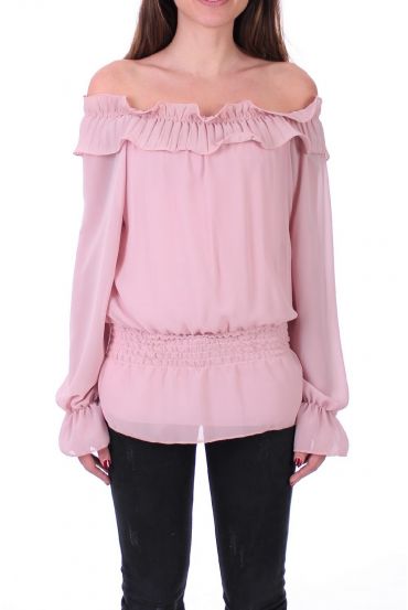 BLUSE SCHULTERN DENUDEES 0503 ROSA