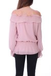 BLOUSE EPAULES DENUDEES 0503 ROSE