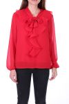 BLOUSE NECKLINE RUSTLE 0507 RED