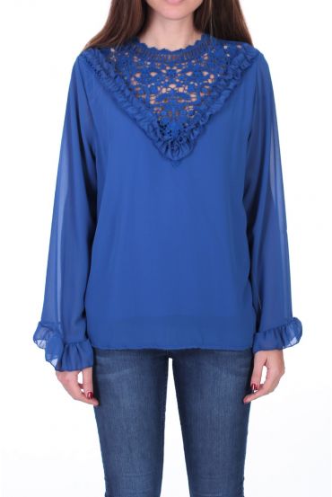 BLOUSE LACE 0511 ROYAL BLUE