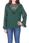 BLOUSE LACE 0511 MILITAIRE GROEN