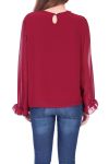 BLOUSE DENTELLE 0511 BORDEAUX