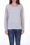 PULL 2 EN 1 DOS NOUE 0517 GRIS