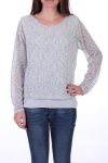 PULL 2 EN 1 DOS NOUE 0517 GRIS