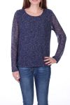 PULLOVER 2-IN-1 RÜCKEN VERKNOTET 0517 MARINE-BLAU