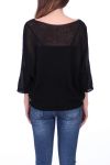 KNIT PULLOVER V-NECK 0521 BLACK