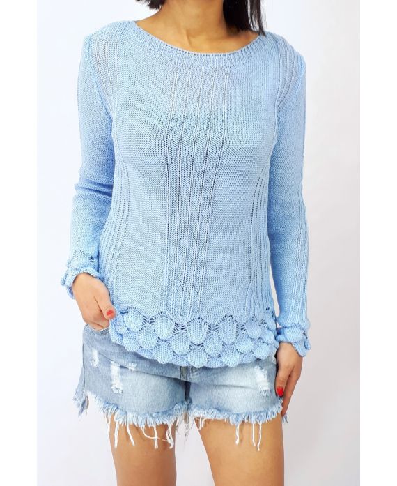 PULL EN MAILLE FANTAISIE 0509 BLAUEN HIMMEL