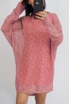 SWEATER, LONG-0512 CORAL