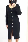 DRESS HAS BUTTONS 0513 BLACK