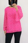 BLUSE CLOAKING PUNKTE 0505 FUSHIA