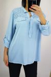 BLOUSE PAILLETE KANT 0554 SKY BLUE