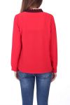 BLUSA DE ENCAJE 0525 ROJO