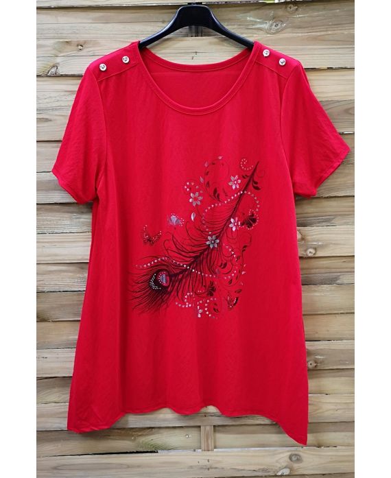 LARGE SIZE TUNIC PRINTED 0574 RED