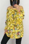 TOP PRINTS NECKLINE ELASTIQUEE 0592 YELLOW