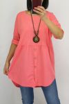 TUNIQUE BOUTONS + COLLIER 0589 CORAIL