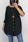 TUNIC BUTTONS + COLLAR 0589 BLACK