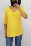 T-SHIRT DETTAGLIO ARGENTE 0591 GIALLO