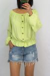 TOP NECKLINE ELASTIQUEE 0590 LIME GREEN