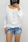 TOP DE ESCOTE ELASTIQUEE 0590 BLANCO