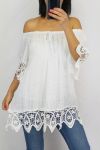 LACE TOP 0597 WHITE