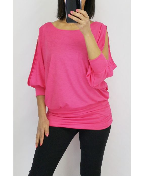 TOP SCHOUDERS OPEN 0600 FUSHIA