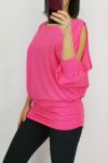 TOP SCHOUDERS OPEN 0600 FUSHIA