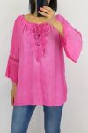 TUNIC NECKLINE LACE 0598 FUSHIA