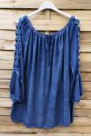TUNIC SHOULDERS LACE 0601 DARK BLUE