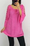 TUNIEK SCHOUDERS KANT 0601 FUSHIA