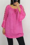 TUNIEK SCHOUDERS KANT 0601 FUSHIA