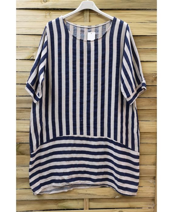 LARGE SIZE TUNIC LINEN RAYEE 0609 BEIGE