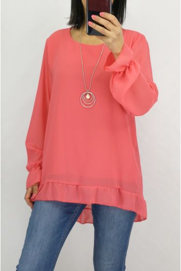 TUNIQUE + COLLIER 0520 CORAIL