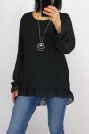 TUNIEK + KETTING 0520 ZWART