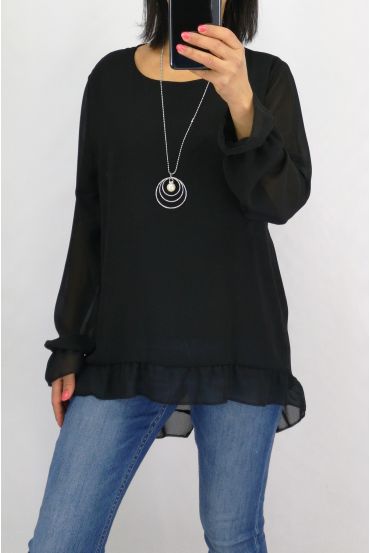 TUNIQUE + COLLIER 0520 NOIR