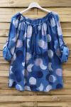 TUNIC COTTON PRINTED 0619 BLUE