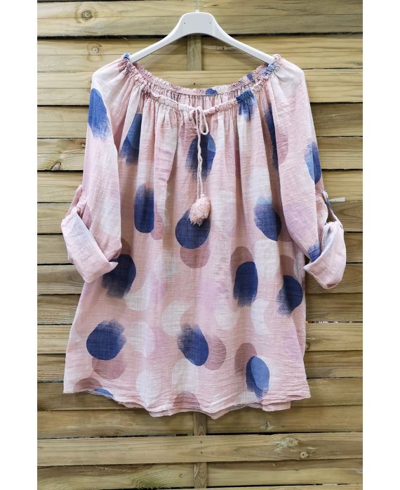 TUNIC COTTON PRINTED 0619 PINK