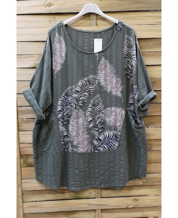 LARGE SIZE TUNIC PRINTED 0622 MILITARY GREEN