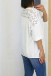 BLOUSE DENTELLE 0633 BLANC