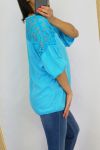 BLUSA DE ENCAJE 0633 AZUL