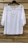 BLOUSE DENTELLE 0633 BLANC