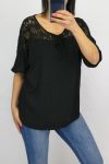 BLUSA DE ENCAJE 0633 NEGRO