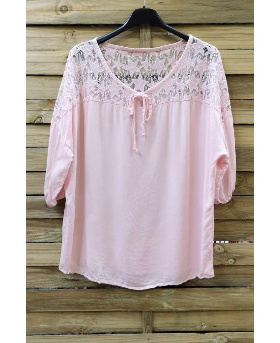 BLUSA DE ENCAJE 0633 ROSA