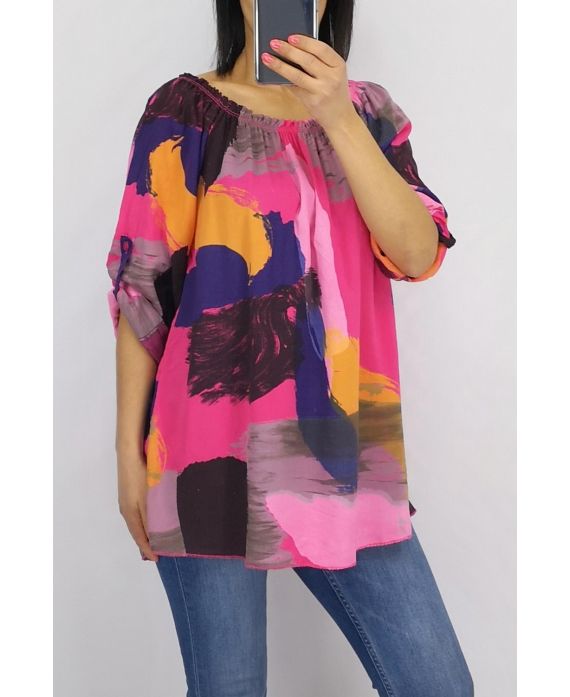 TOP PRINTS 0626 FUSHIA