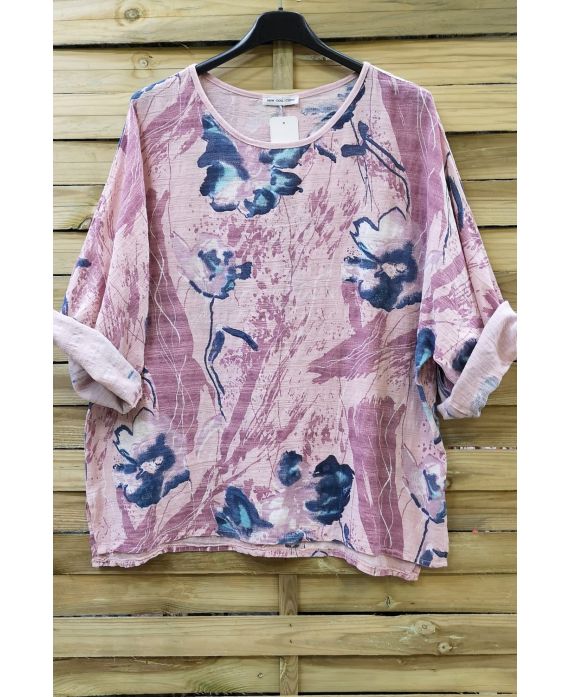 TUNIC BAGGY EFFECT LIN 0629 PINK