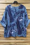 TUNIC BAGGY EFFECT LIN 0629 BLUE