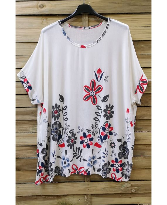 LARGE SIZE T-SHIRT PRINTS 0613 WHITE