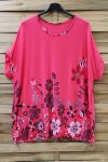 GRANDE TAILLE T-SHIRT IMPRIME 0613 FUSHIA